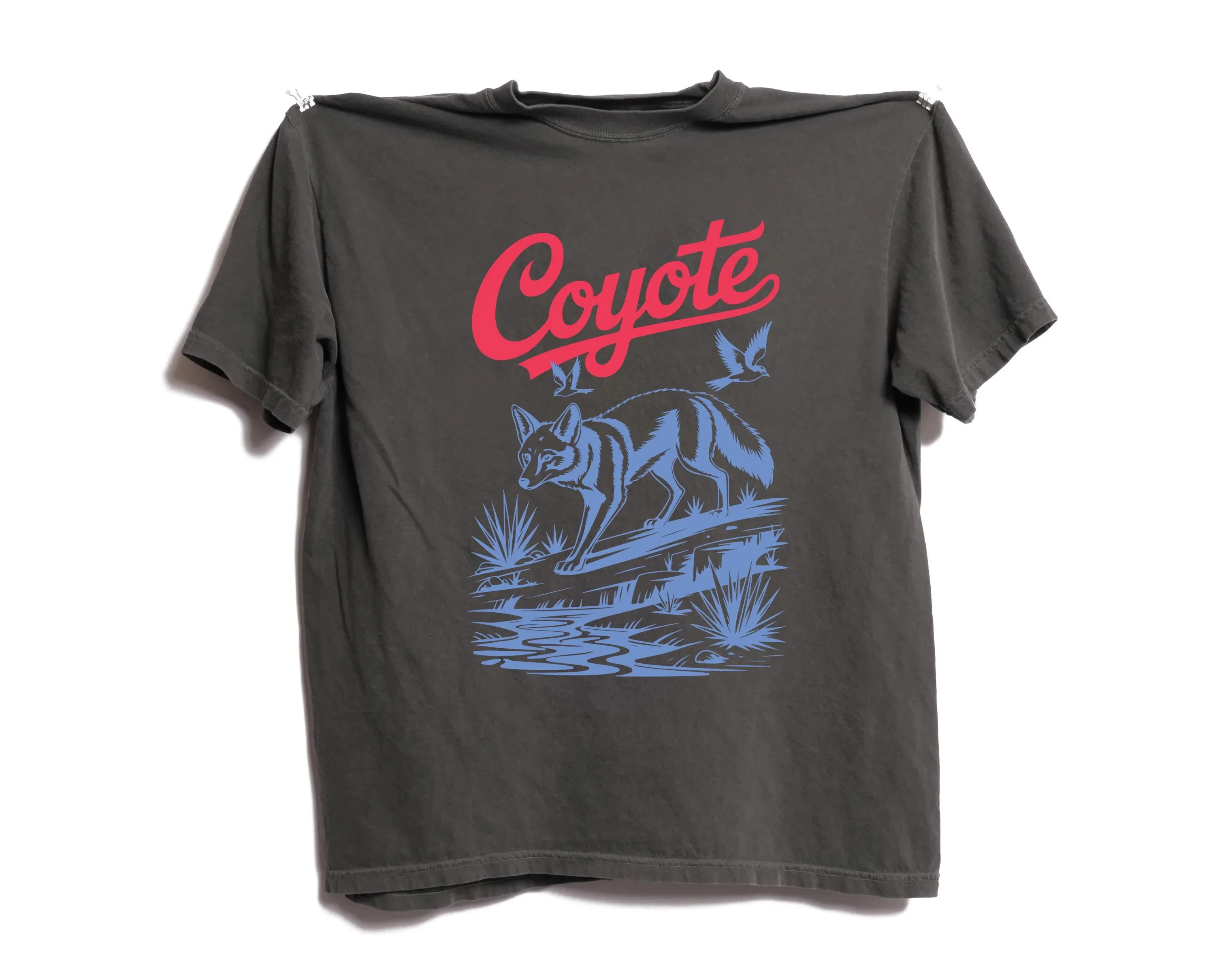 

Plus Size Summer Women's Vintage Desert Coyote Graphic T-Shirt Cotton Breathable Stylish Versatile Street Style Oversized