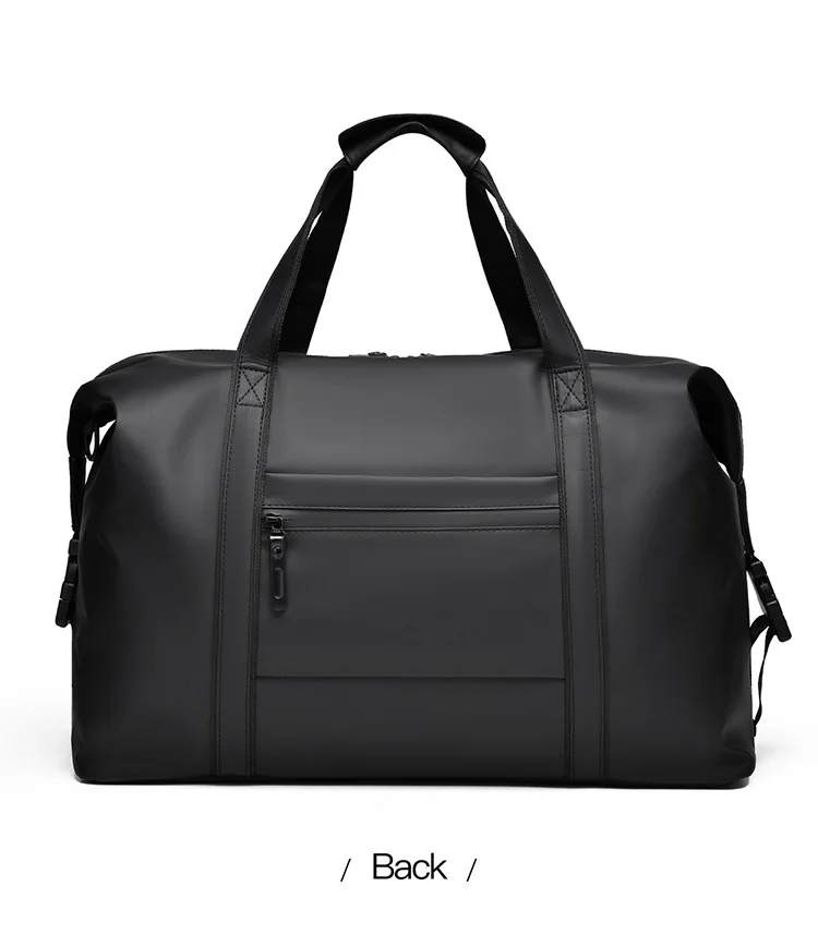 2025 New Men's Travel Bag PU Solid Color Large Capacity Luggage Bag Street Trend Outflow Poor Bag Wear Resistant