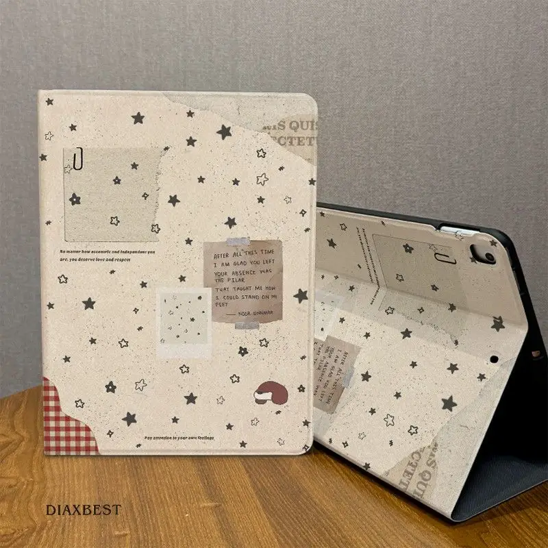 

Ретро-коричневые наклейки с английским текстом для собак для iPad Pro 13 11 M5 M4 M3 M2 Air 3 2 1 11th A16 12.9'' 10 9 8 5 Th Mini 7 6 5 4 Чехол
