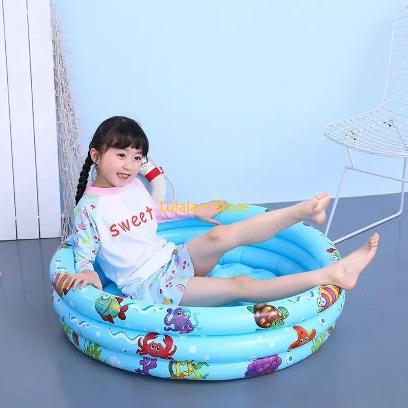 Y4QA 1 Set Baby Infants Inflatable Swimming Pool Kids Round Safety Swim Pool for Kids