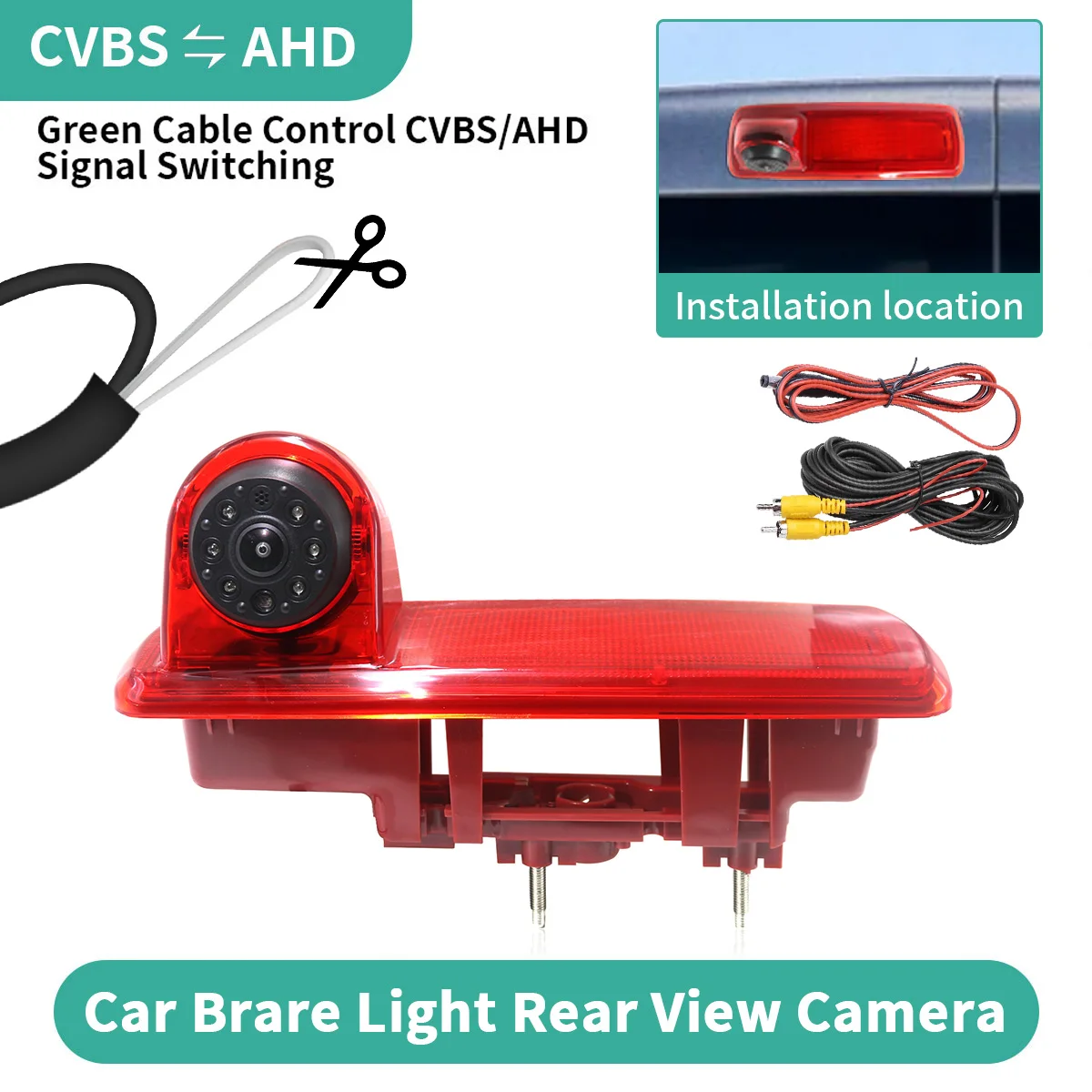 AHD Car Brake Light Rear View Camera Waterproof For Renault Trafic Vauxhall Opel Vivaro Nissan NV300 Fiat Talento(2014-2019)