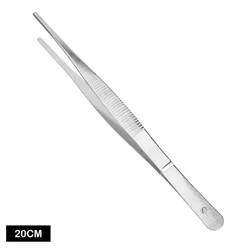 DIYWORK Toothed Tweezer Home Medical Garden Kitchen BBQ Tool Straight  Tweezer Stainless Steel Long Barbecue  Food Tong