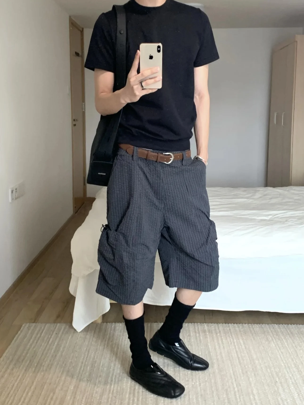 

American Retro Cloud Blade Bubble Cloth Texture Seven-Foot Loose Wide Leg Casual Pants High Waist Straight Tube Trousers
