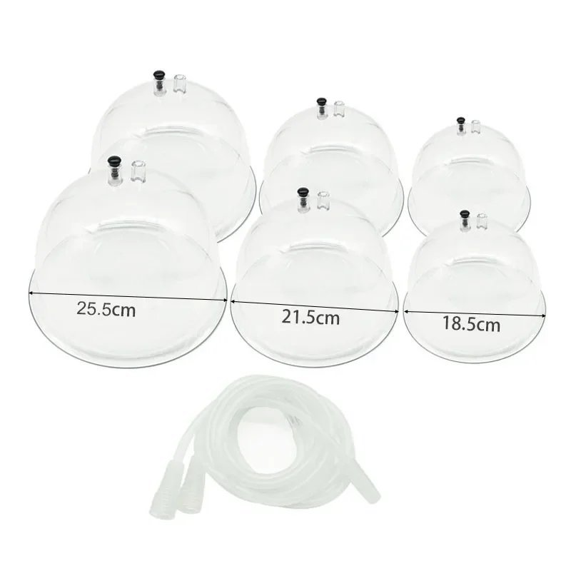 1pair Large Vacuum Suction Cup Buttock Enhancement Body Contour Shaping Breast Enhance Plastic Hip Lifting Pump Cupping Up Jar