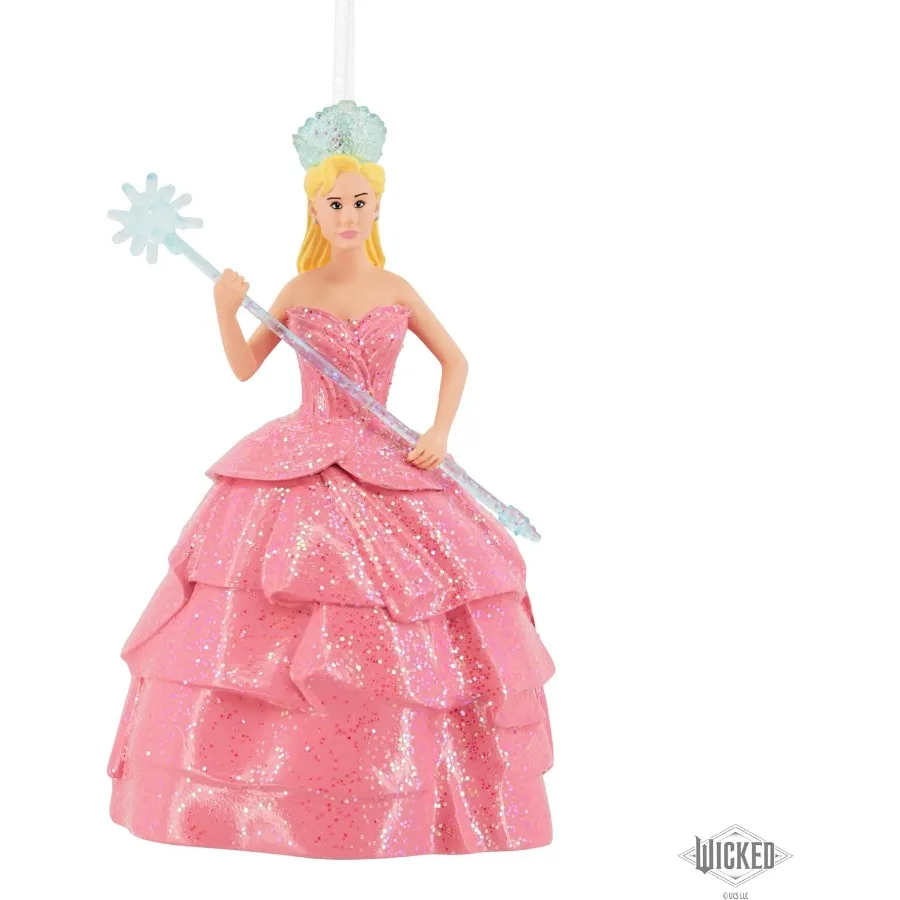 هدايا فيلم زينة عيد الميلاد من Hallmark Wicked Glinda مثالية لزينة العطلات ومحبي الفيلم الفريد القابل للتجميع D #6