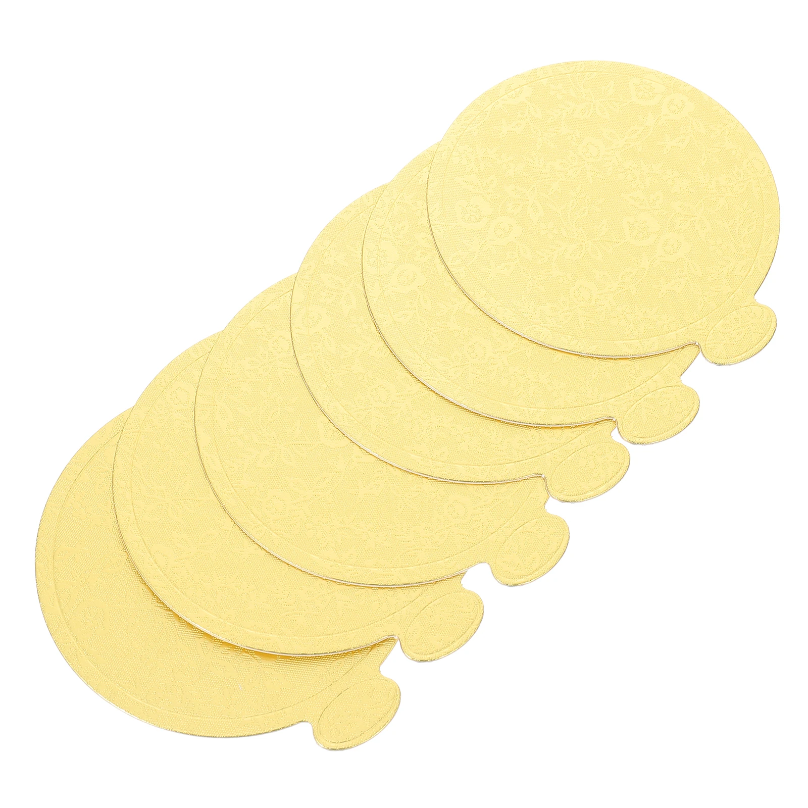 

100 Pcs Cake Tray Paper Food Grade Golden Display Base Boards Mousse Dessert Trays Grease Proof Safe Hygienic Environmentally