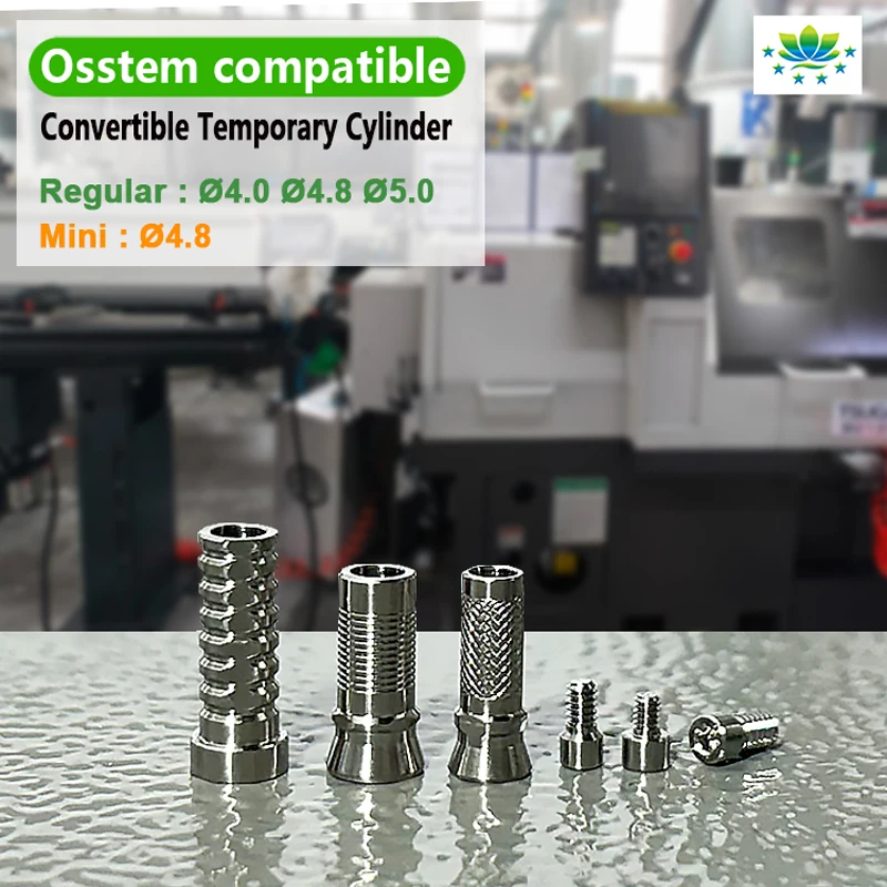 Osstem Multi-Unit Titanium Temporary Abutment for Dental Implant & Crown Immediate Load Customizable Stock MUA Sleeve