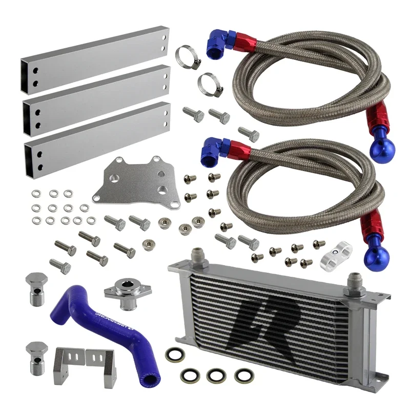 16 Row AN8 Oil Cooler Kit For VW Golf MK7 GTI Audi A3 S3 8V Skoda 2.0 EA888 GEN3