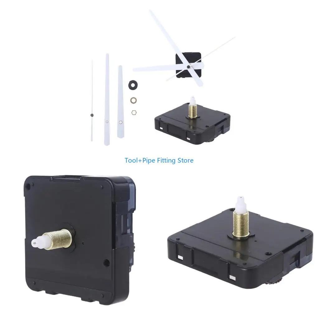 F92B DIY Wall Clock Movement Mechanism Hands Long Shaft Battery Operated Repair Parts Silent Replacement Set