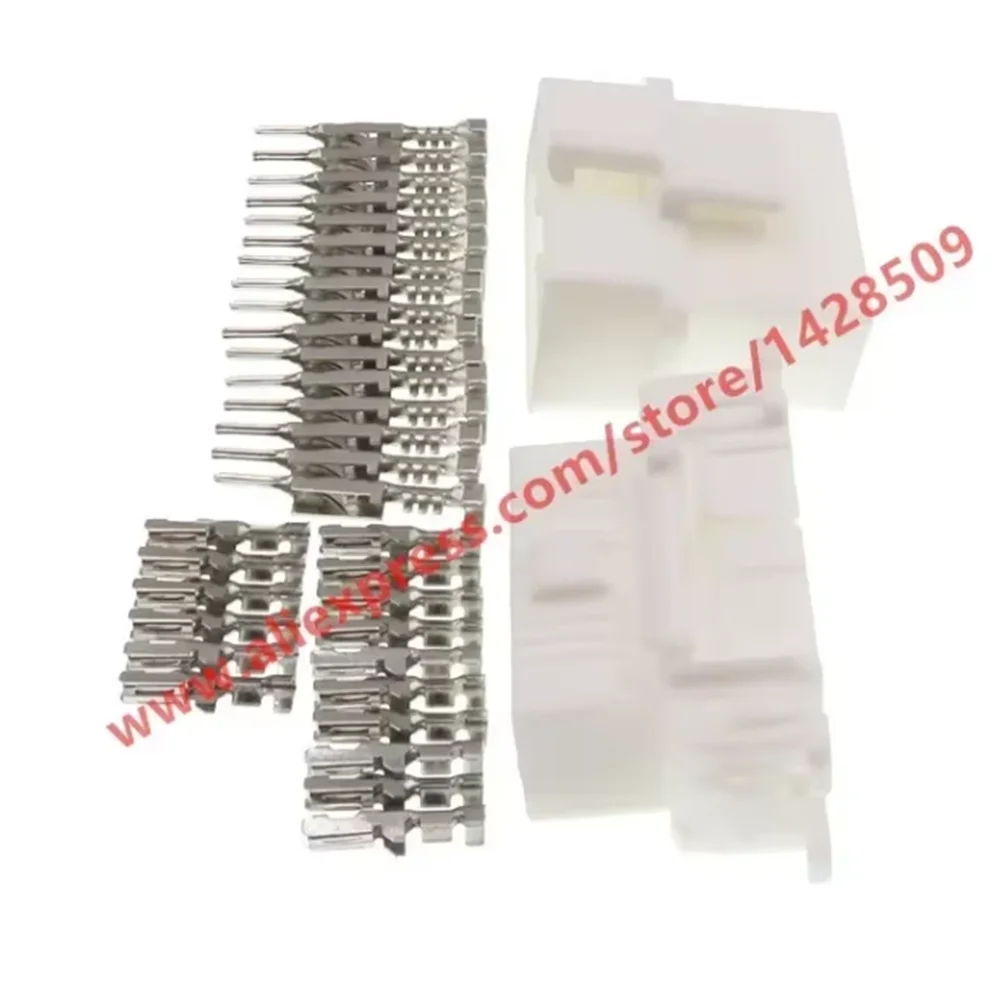1 Set 16 Pin Automotive OBD Connector Diagnostic Socket Female Male Plug For Toyota 179631-1