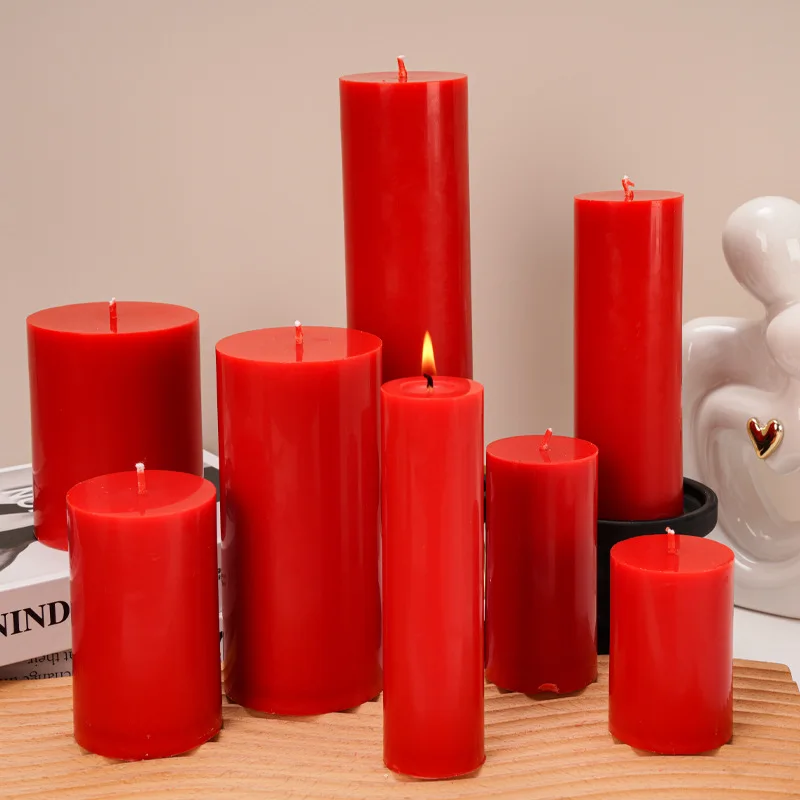 DIY Large Cylindrical Candle Mold 3D Flat Head Column Pillar Candle Making Kit Mould Acrylic PC Plastic Molds Home Decoration