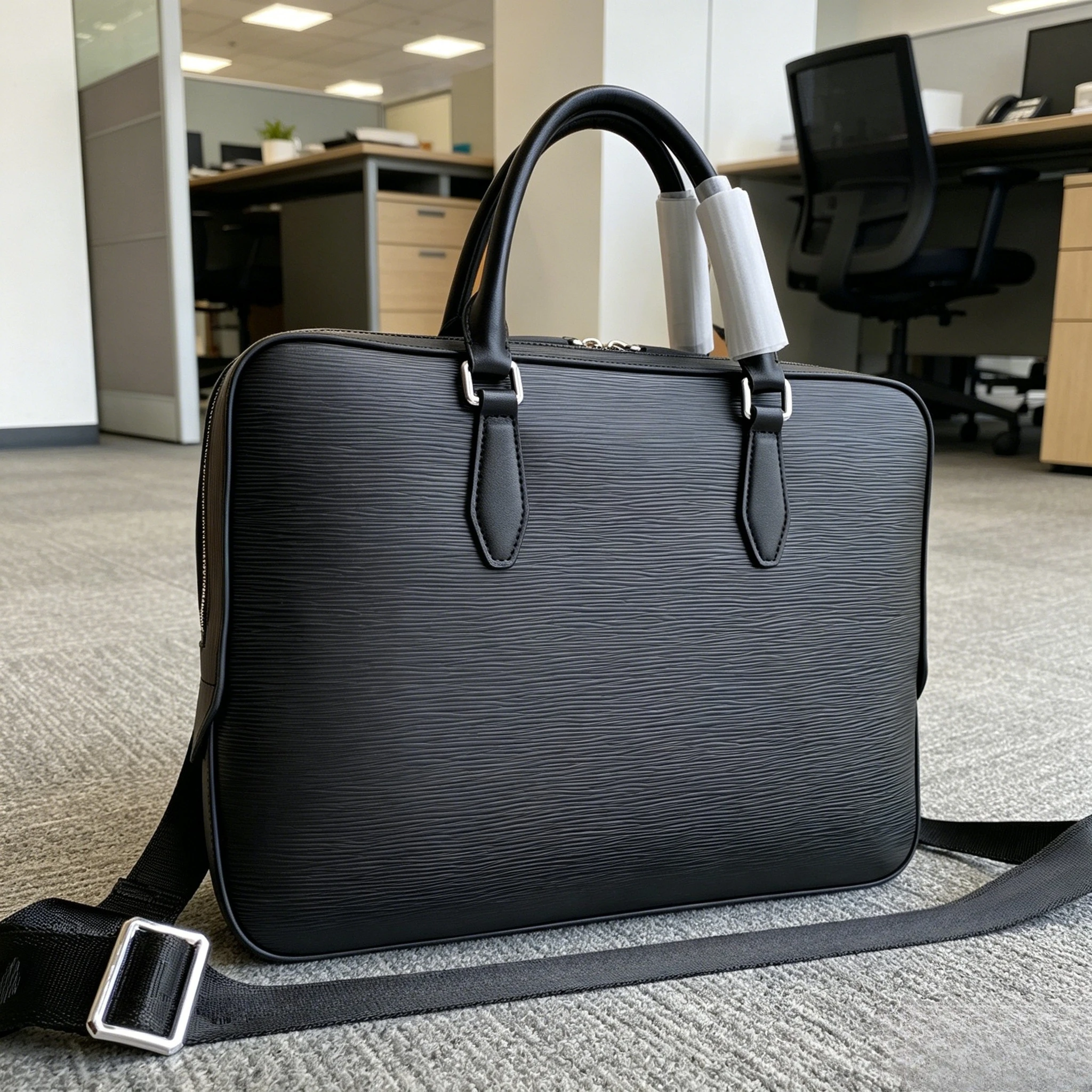 Classic Cowhide Men Handbag Business Briefcase Multi-purpose Office Commute Leather Bag view 5