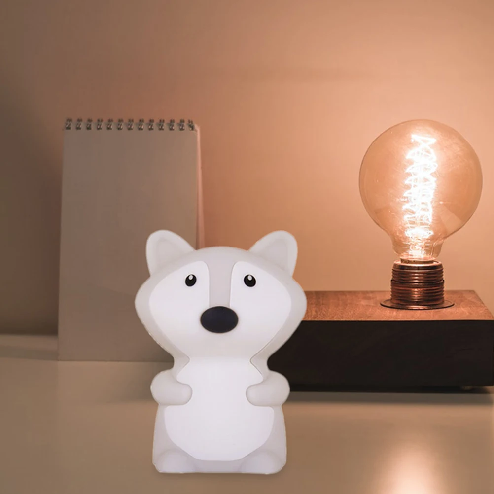 

Cute Color Changing Fox Night Light Touch Sensor Silicone Table Lamp Bedroom Kid Room Decor LED Desk Lamp Gentle Glow