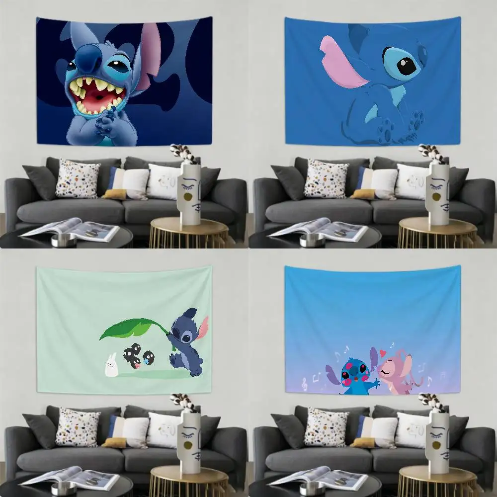 Cute S-Stitch Cartoon Tapestry Customizable Tapestries Of Various Styles,wall Hangings, Celebrity Photo Printing,wall Hangings