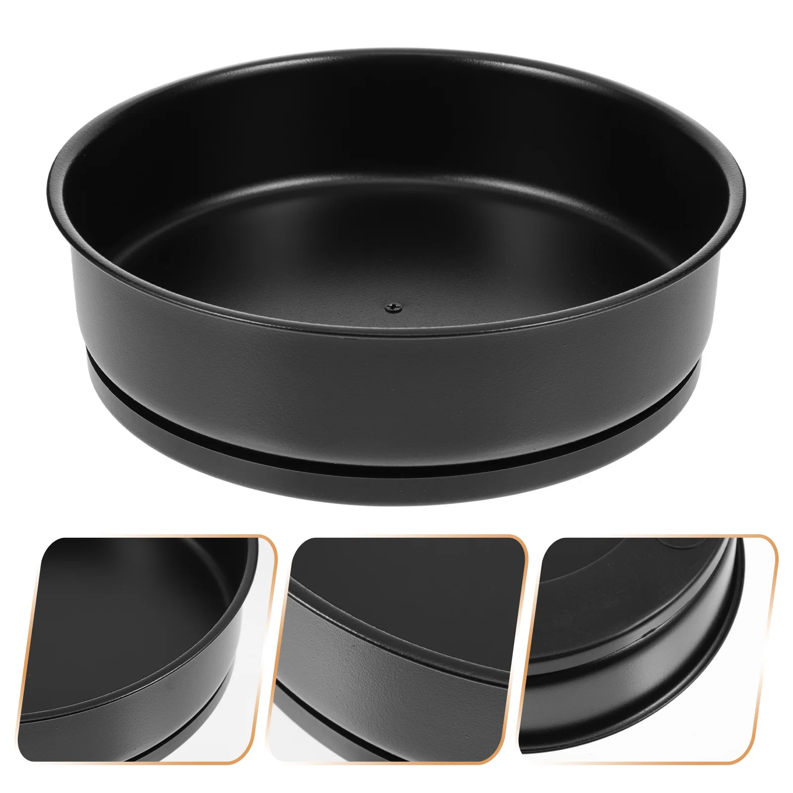 

1Pcs Rotating Storage Tray Premium Round Metal Turntable for Kitchen Condiments Bathroom Accessories Home Office Organization