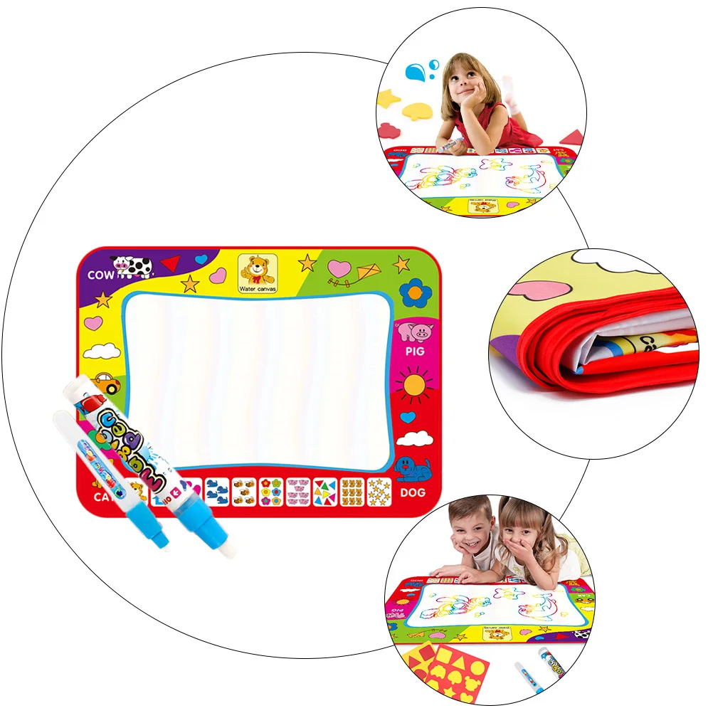 Coperta da disegno su tela ad acqua, giocattolo in stoffa per graffiti, tavolo da pittura per bambini, tappetino per bambini, tessuto colorato per bambini