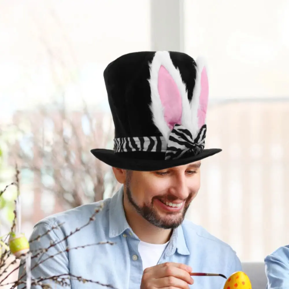 

Large Ears Bunny Ear Hat Festive Style Dressy Design Easter Bunny Hat Photo Prop Fun Topper Top Hat Holiday Gathering