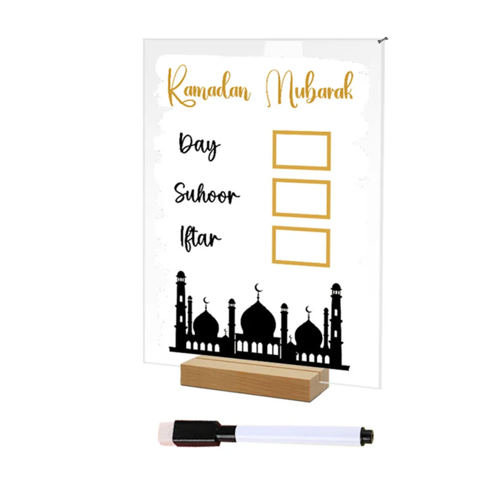 Decorative Board Pen Wooden Base for acrylic for acrylic Ramadan Base Table Board Wooden for countdown Calendar Vinyl Art