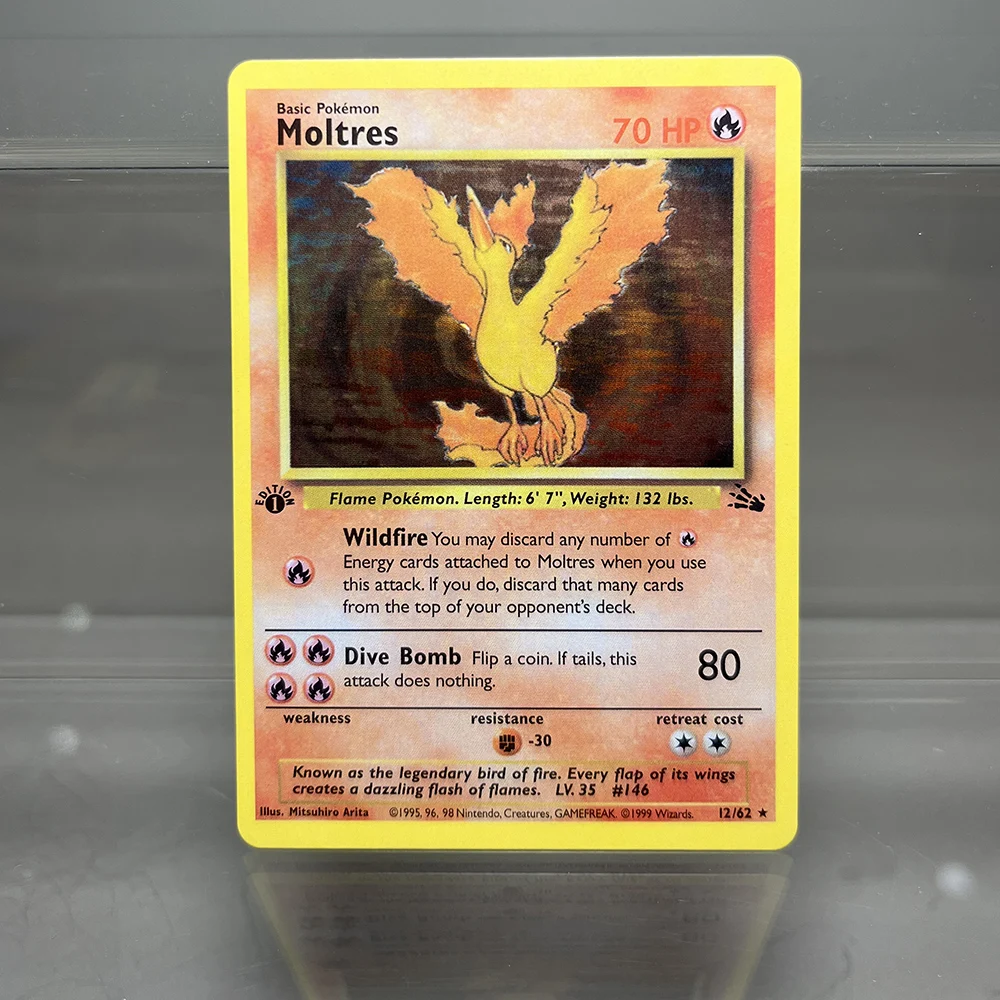 PKM Fossil/Base Set PROXY Cards Charizard Venusaur Blastoise Game Collection Cards Game Toys Card Hobbies