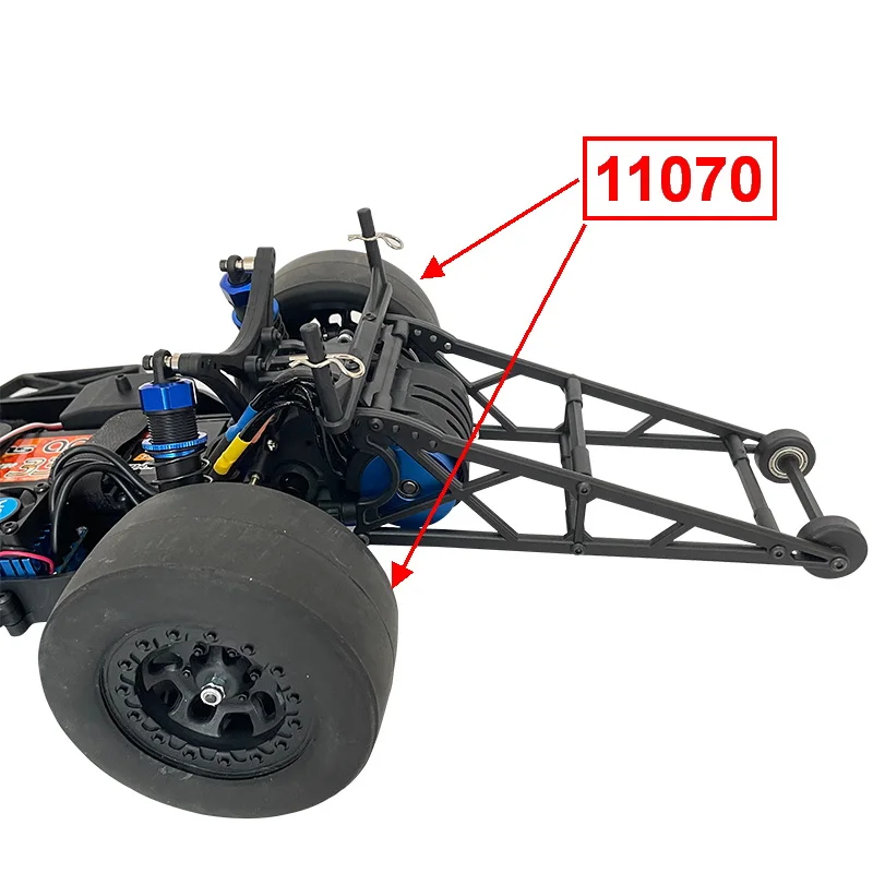 VRX 11070 Rear Wheel Complete 2Pcs For VRX Racing 1/10 RH2016 Blitz Drag car Rc Model Car Accessories Toys For Children Adults