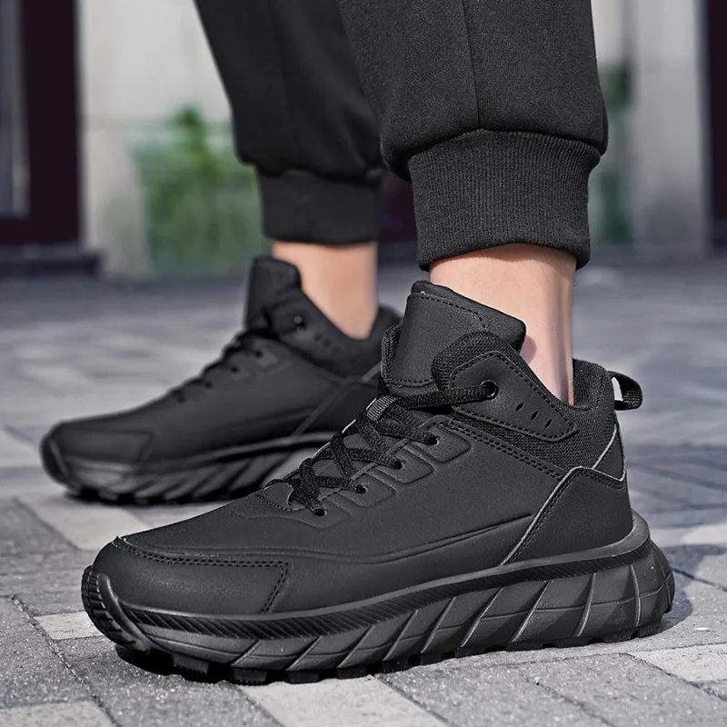 

Men's 2026 New Winter Big Size High Top Snow Shoes Lightweight Elevator Sneakers Thick Sole Outdoor Warm Cotton Sports Boots