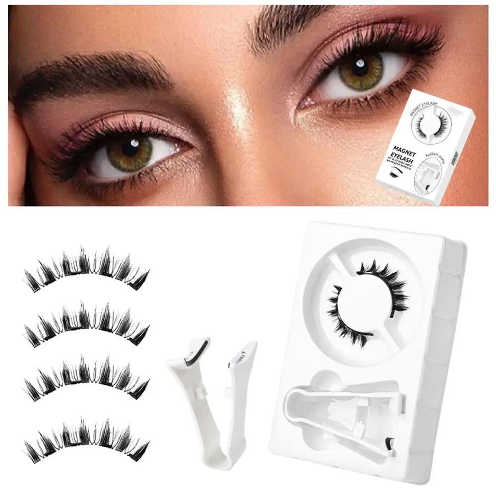 No Glue Needed Magnetic Lashes Kit Reusable Natural Look Magnetic False Eyelashes Easy to Wear