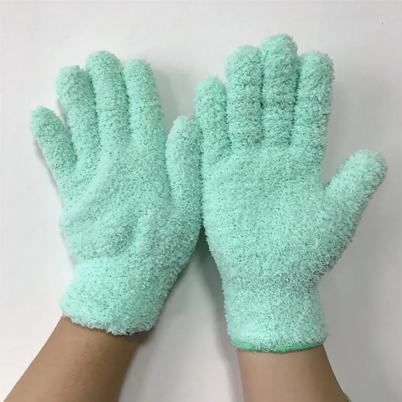 6 Pairs Microfiber Dusting Gloves for Plants Blinds Car Dust Washable Reusable Mittens Gloves House Cleaning Mirrors Lamp Window