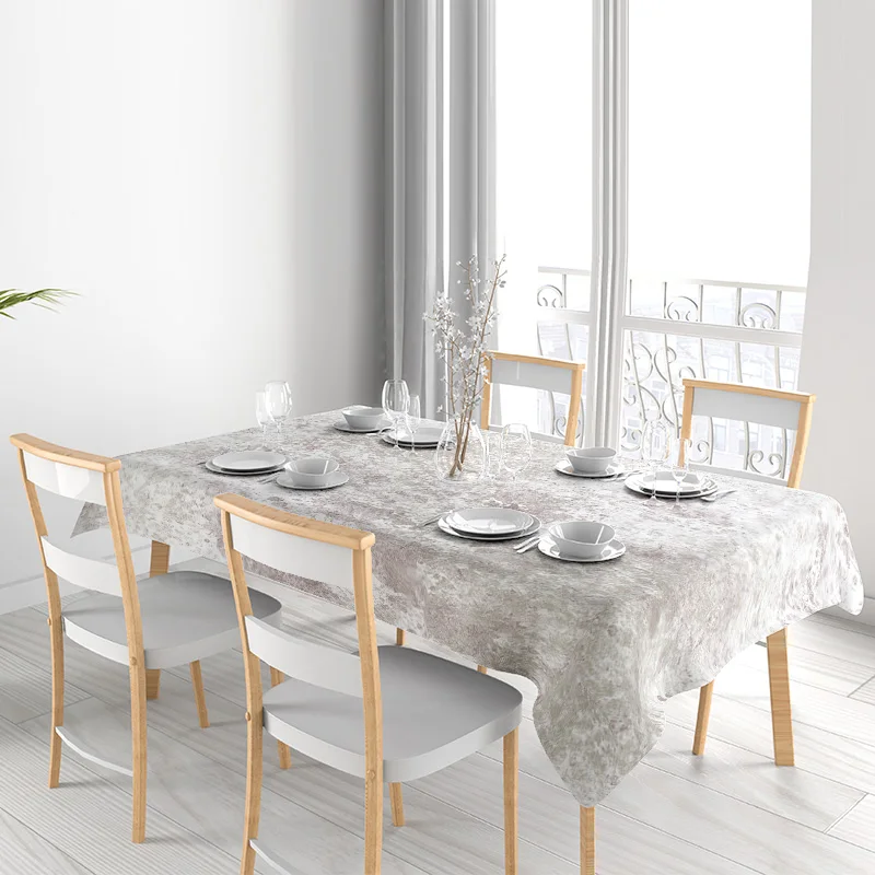 مفرش طاولة عتيق مزين بالزهور لديكور غرفة الطعام الريفي غطاء قماش المطبخ الأبيض المغسول الناعم للديكور المنزلي (أزرق فاتح) #3