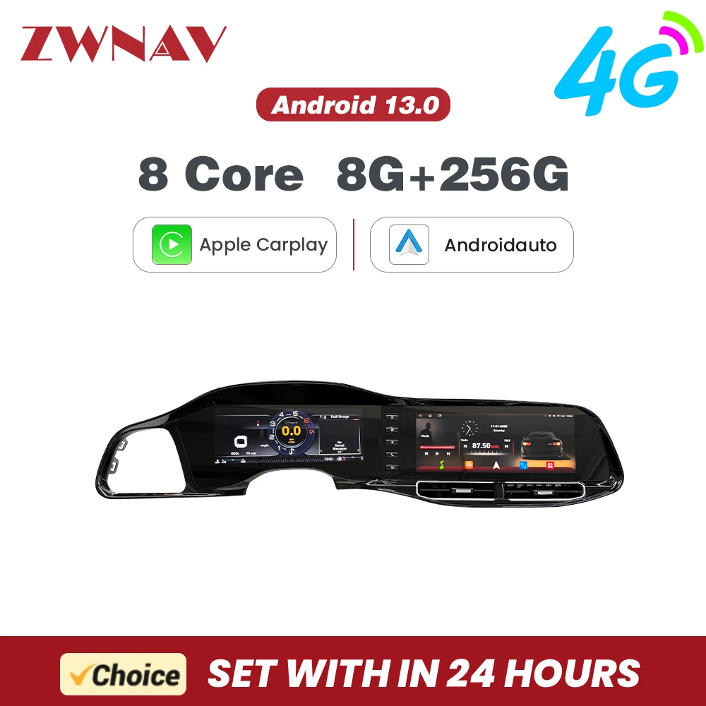 

Автомобильное радио Carplay с экраном 12,3 дюйма для Dodge Challenger SRT Hellcat 2010-2023, Android 13, GPS-навигация, мультимедийный плеер, головное устройство