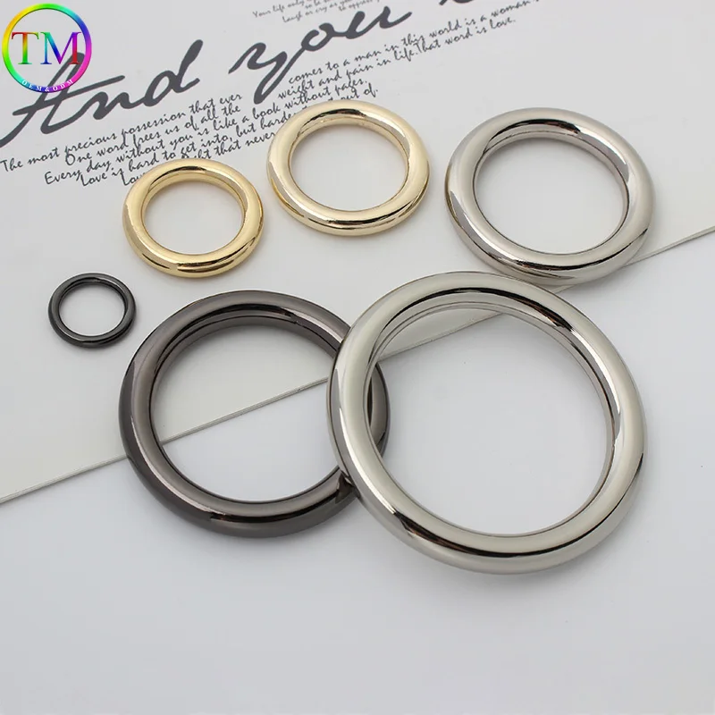 10/50 buah 6 ukuran 10-38mm O cincin terhubung gesper O cincin untuk wanita mode kulit rantai tas tali Diy aksesoris perangkat keras