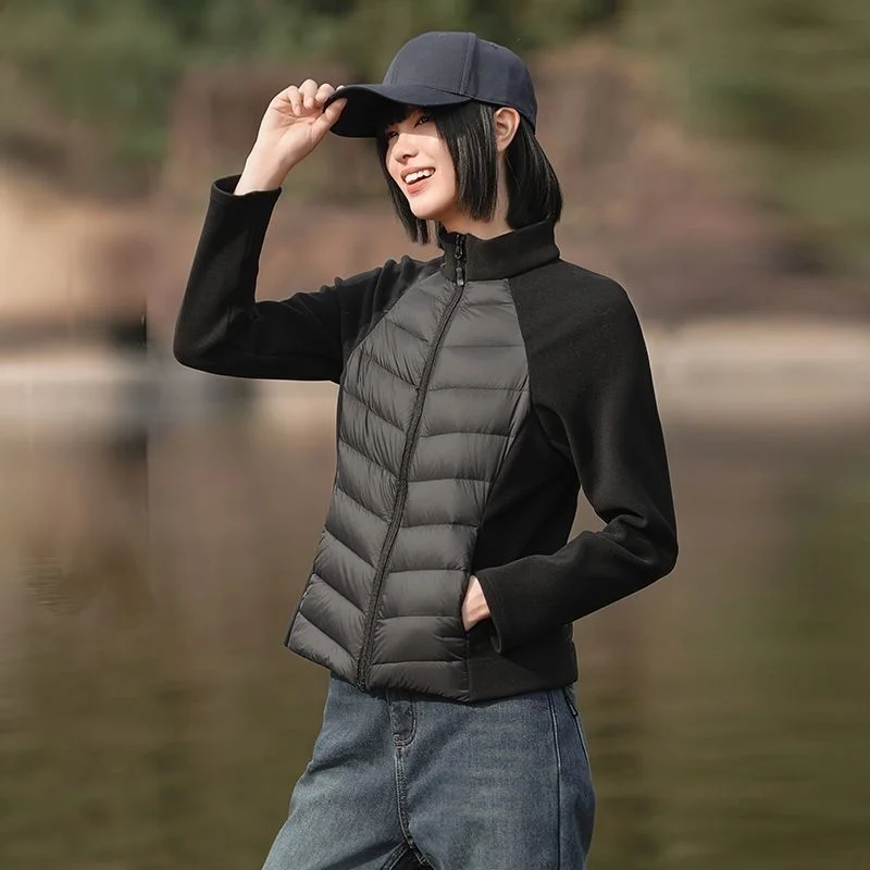 

Slim Fit Spor Cotton Jaet Lightweight Stand Collar Inner Polyester Filling Thermal Outerwear for Autumn And Winter