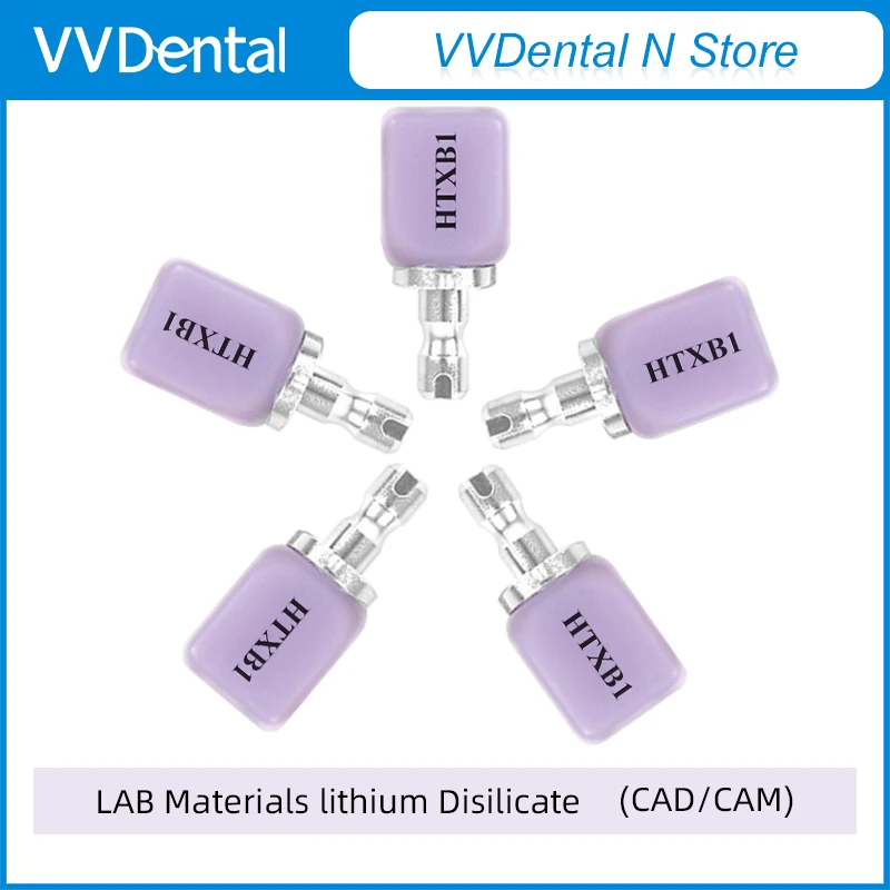 

5 шт., стоматологические литиевые дисиликатные блоки, не спеченные C14 HT/LT, материал для мгновенного восстановления, CAD/CAM, стоматологические стеклянные керамические блоки