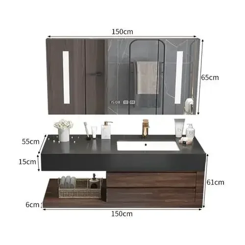 Whole Washbin Bathroom Cabinet Combination Modern Minimalist Bathroom Table Washbasin
