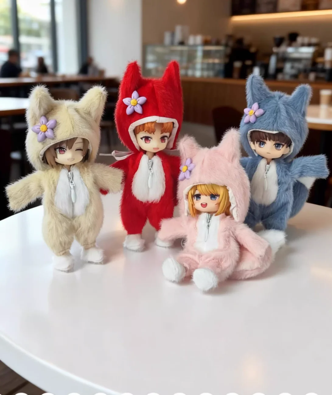 

Snail 1/12 12 Points OB11 Doll Clothes Cute Plush Hat Jumpsuit Set Model Accessories P8 P9 Bjd Body In Stock