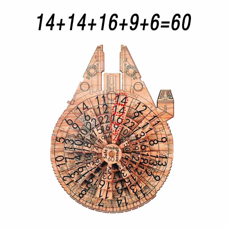 Natural wood color digital dial. - Desktop Ornament - Creative Calendar - Brain Teaser Toy Wooden Puzzle- Gift toys for children