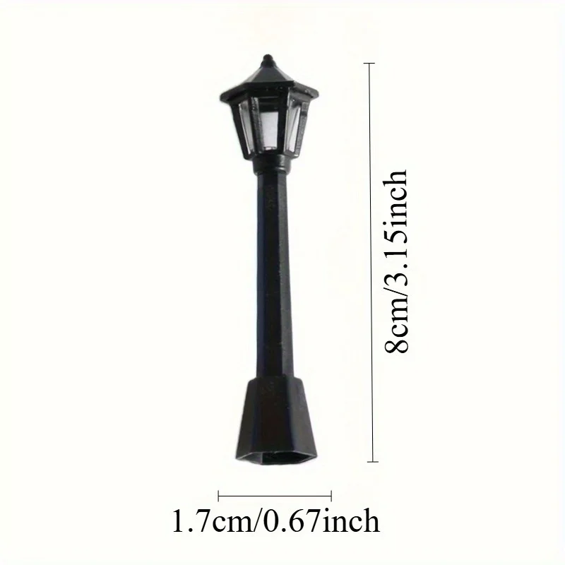 Dollhouse Desktop Ornaments Micro Landscape Ornaments Model Lamp,Street Lamp Simulation Lamp Creative Small Ornaments Decoration