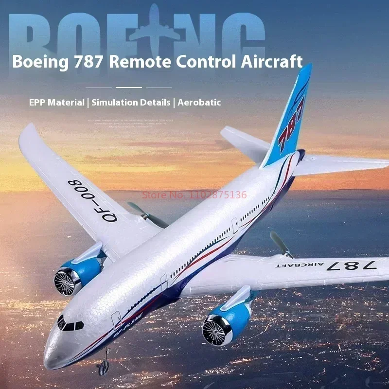 RC Boeing 787 aliante Qf008 2.4G aereo telecomandato elettrico aereo ad ala fissa a tre canali modello a getto di passeggero giocattolo regalo per bambini