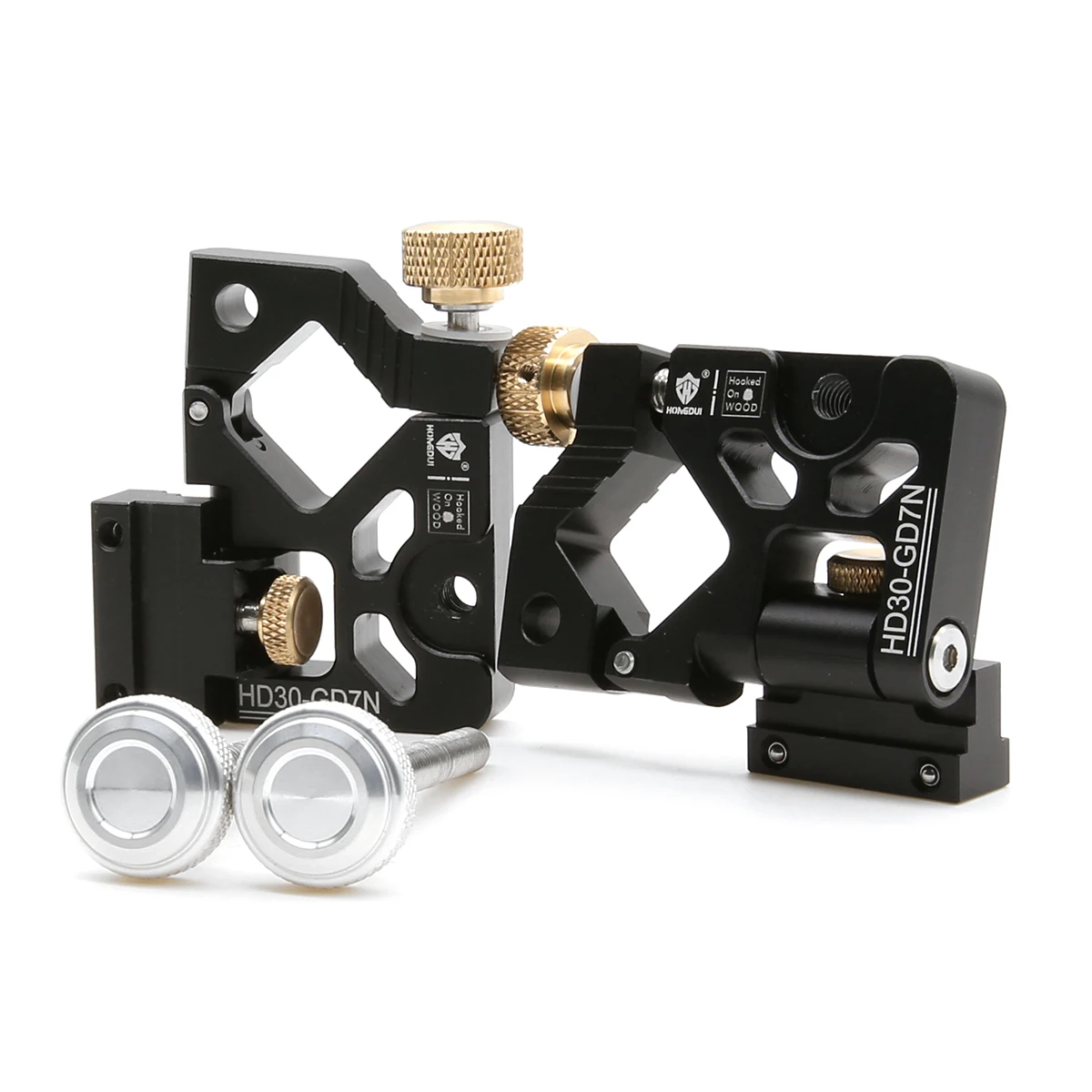 Hooked On Wood 2pcs Folding Guide Rail Clamp HD30-GD7N Woodworking Bench Dog Flip Clamps Folding Rail Clip For MFT System