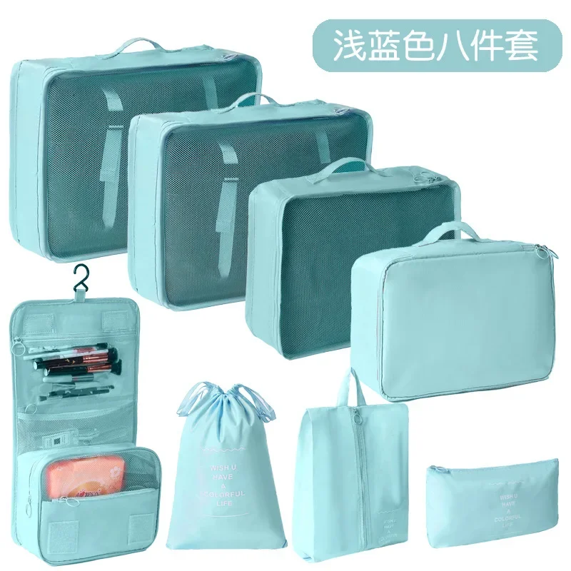 8 Set Packing Cubes Luggage Packing Organizers for Travel Accessories