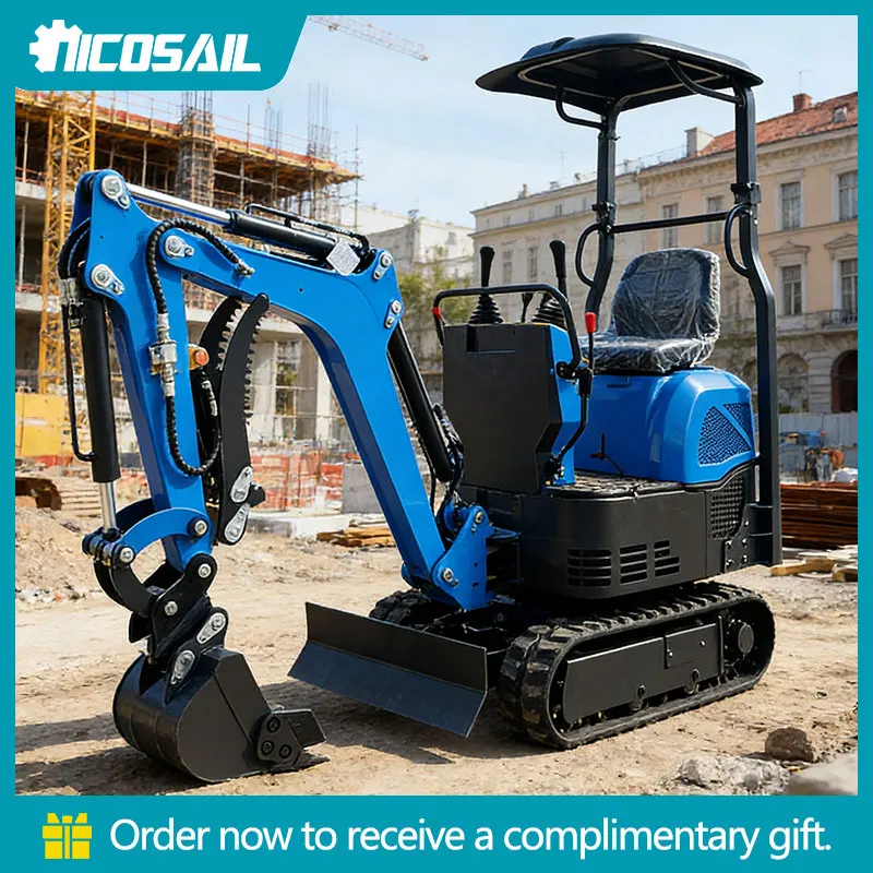 

Lightweight Household 1t Mini Tracked Excavator With Seat – for Patio Digging, Garden Path Construction & Debris Cleanup