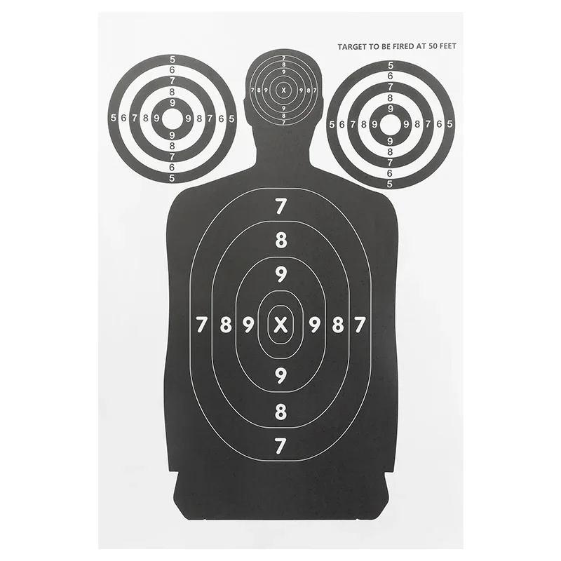 10Pcs Archery Target Paper Human Body Shape Double Adhesive Paper Targets Reactive Splatter Shooting Training Accessories