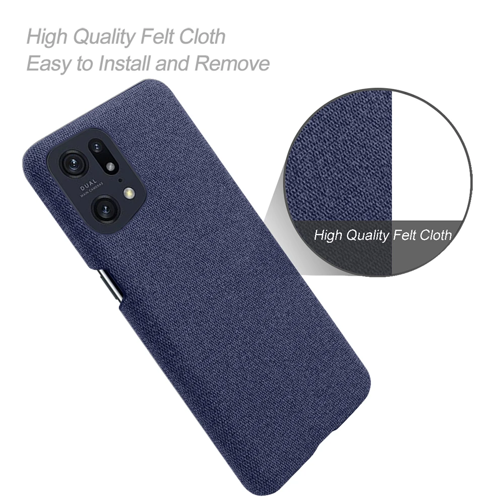 Case for OPPO Find X5 Pro Cloth Antiskid Coque Funda For Oppo Find X 5 X5pro Findx5 Pro 5G Slim Retro Cloth Hard PC Phone Cover