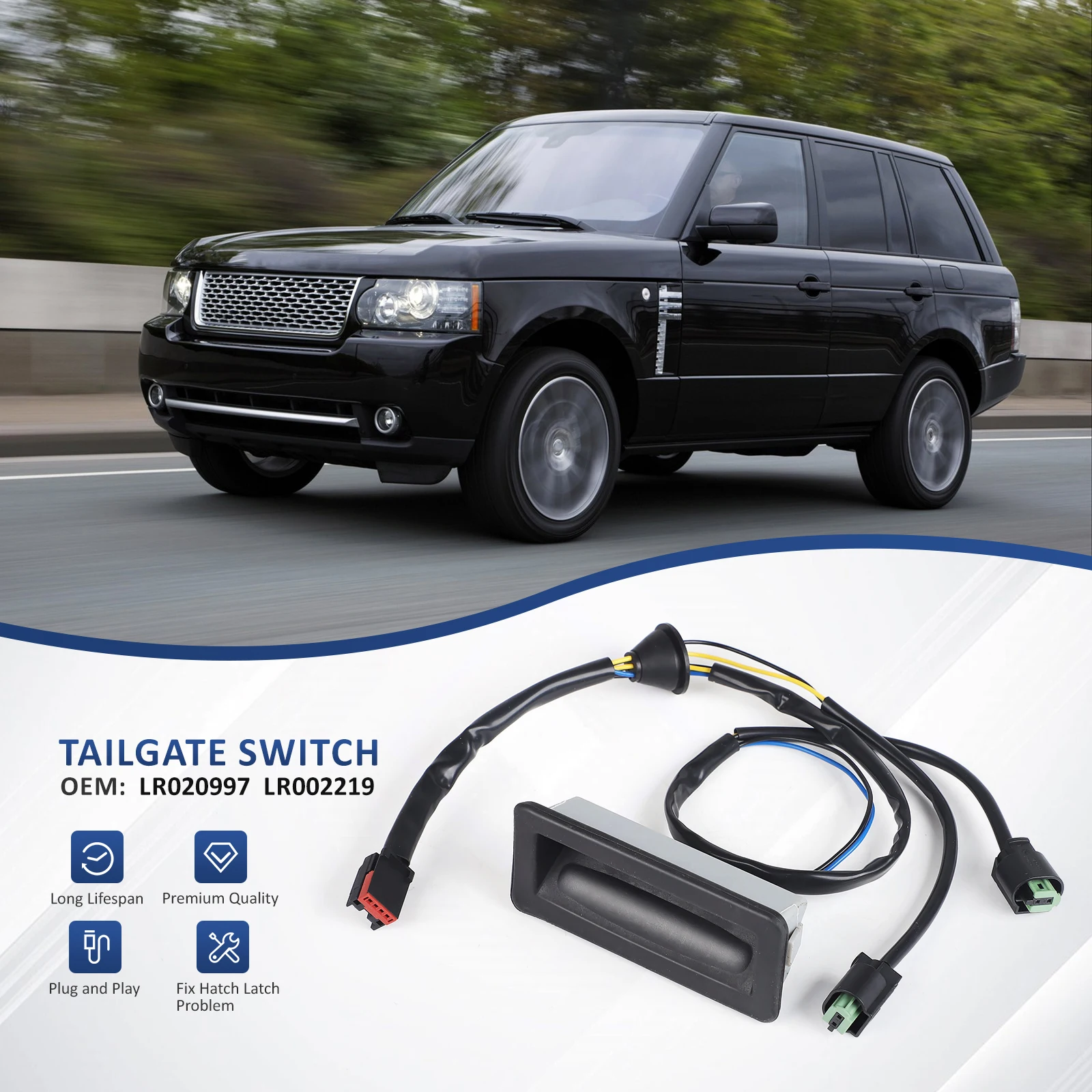 for Land Rover Freelander 2 2008-2015 Lr020997 Lr042648 Lr002219 Rear Boot Trunk Tailgate Release Handle Switch Wiring Button - Image 5