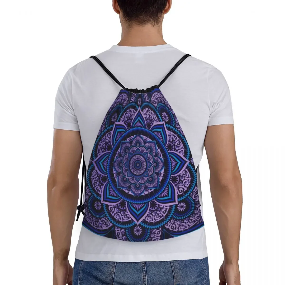 Sac à dos de rangement Poetics Mandala pour hommes et femmes, sac à bandoulière de proximité, léger, Boho Sports Gym, personnalisé