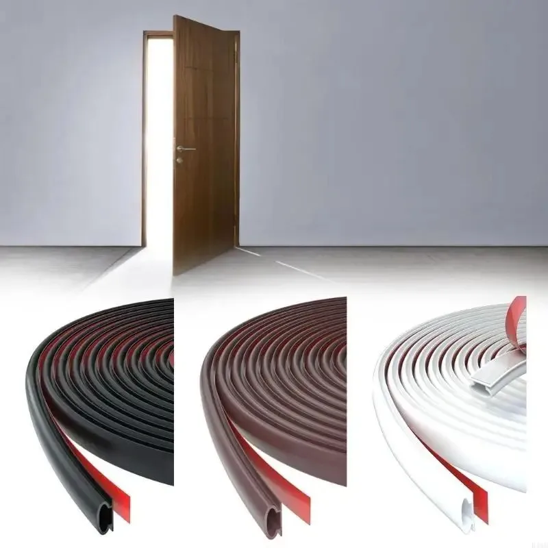 

1PC 1/3/6m stripping Door Seal Window And Door seal strip Soundproofing self-Adhesive Backing D-shape bedroom Door Weather Strip