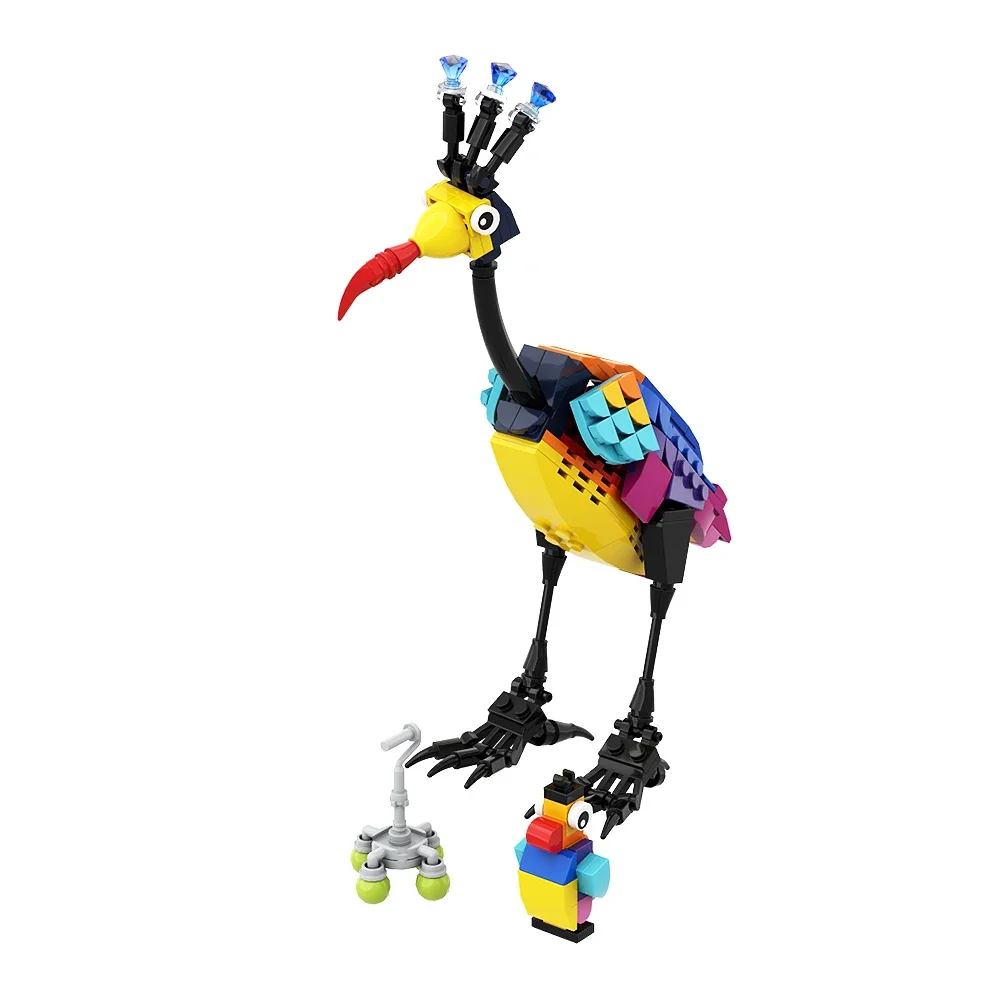 MOC Klassieke films Kleurrijke gigantische vogel Kevins Bouwsteenset Actiefiguur Kevin Animal Flying Bird Brick Kinderspeelgoed