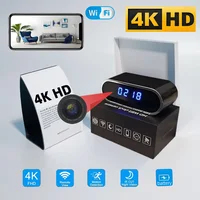 Mini cámara WiFi 4KHD mejorada con forma de reloj, compatible con visualización remota, detección de movimiento, visión nocturna por infrarrojos y uso doméstico.