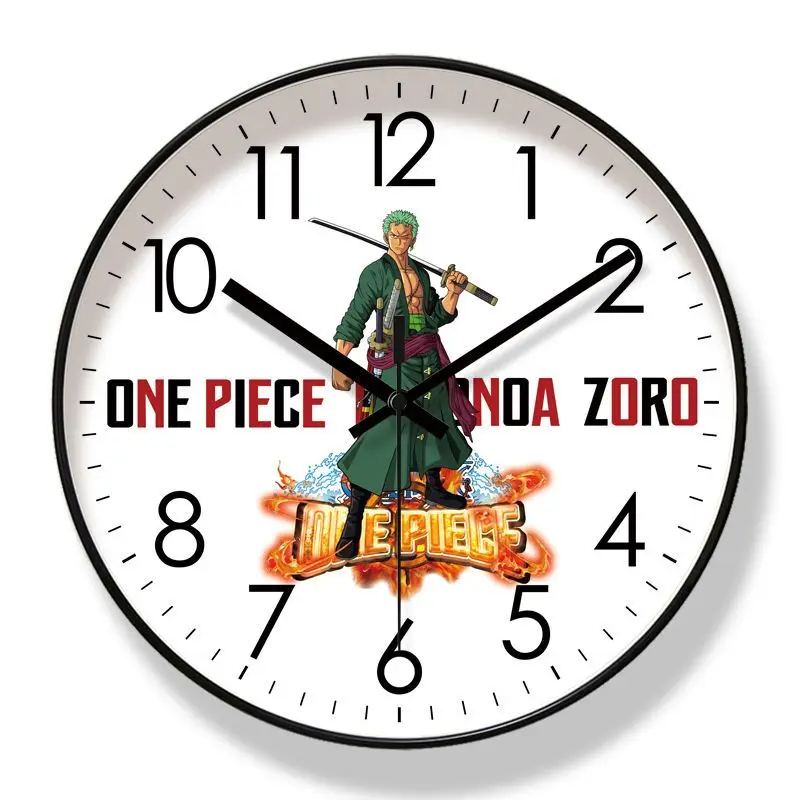 One Piece Animation Peripheral Kawaii Luffy Zoro Chopper Wall Clock Cartoon Household Silent Clock Quartz Clock Gift Wholesale