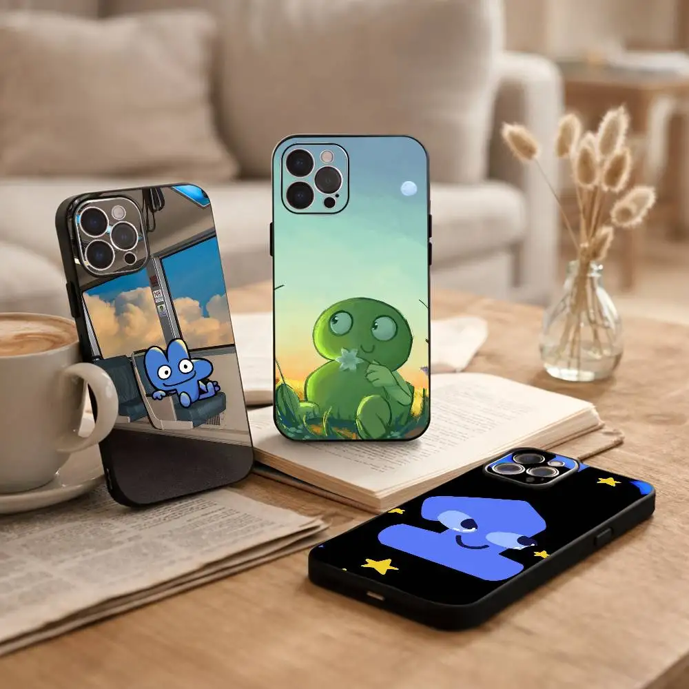 

Bfdi Battle For Dream Island Phone Case For iPhone17,16,15,14,13,12Plus,Pro Max,XS,5G Soft Silicone Black Cover
