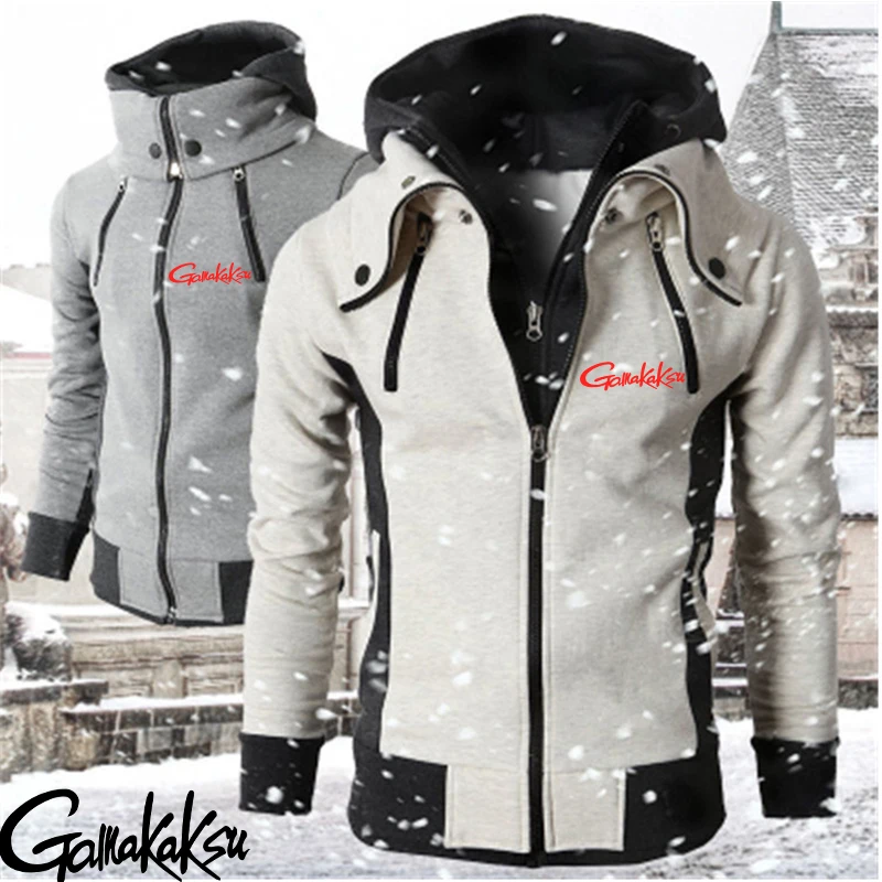 

Мужской свитер на молнии с капюшоном, толстовки для рыбалки и пешего туризма, повседневные осенне-зимние куртки, уличная спортивная одежда для мужчин